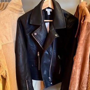 Topshop faux leather jacket